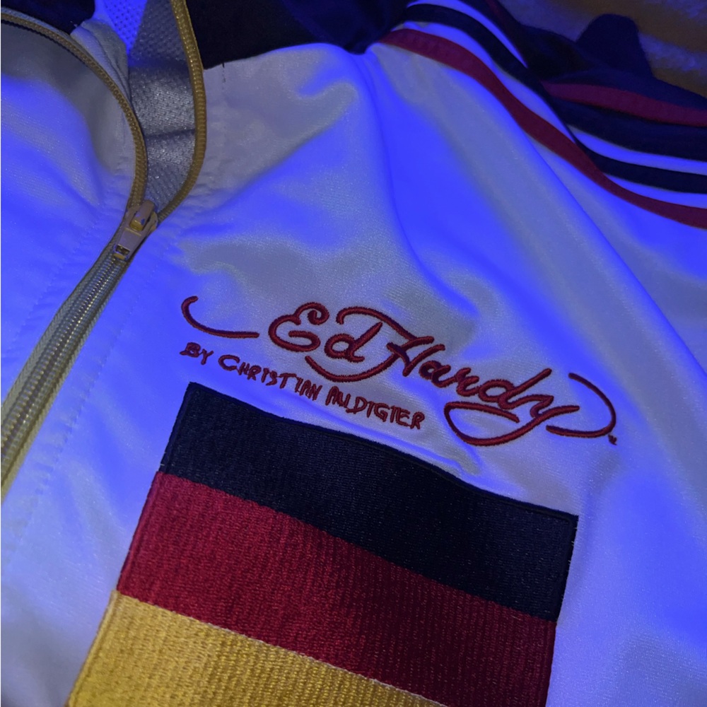Hardy Christian Audigier Germany Track Jacket Size Large